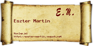 Eszter Martin névjegykártya